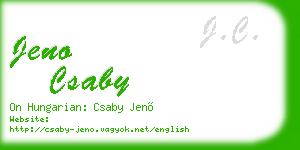 jeno csaby business card