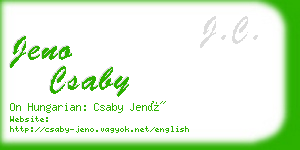 jeno csaby business card